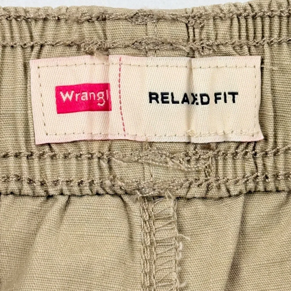 Wrangler Mens Stretch Elastic Drawstring Relaxed Tan Shorts Sz Small (29-31) NWT